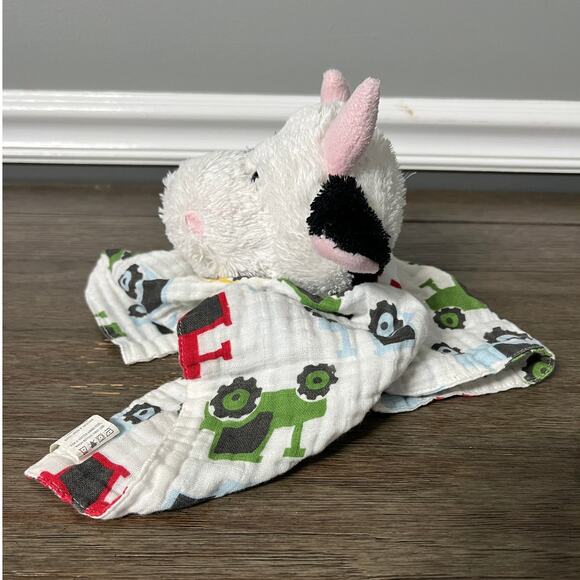 Mudpie Cow Plush with Tractor Blanket Lovey - Picture 2 of 5